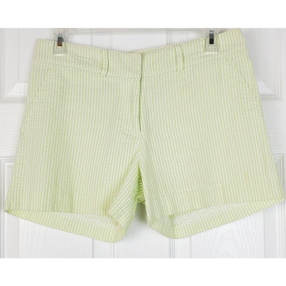 💗Molly b stripped green white shorts size 6